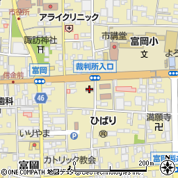 群馬富岡公共職業安定所周辺の地図