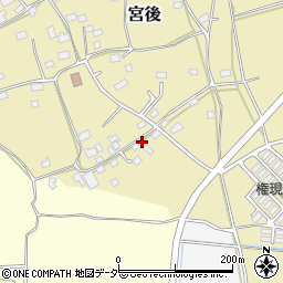 茨城県筑西市宮後2370-1周辺の地図