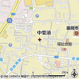 群馬県藤岡市中栗須379周辺の地図