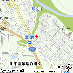 石川県加賀市山中温泉塚谷町ロ34周辺の地図