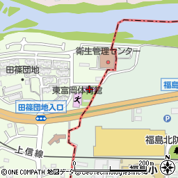 富岡市　市民弓道場周辺の地図
