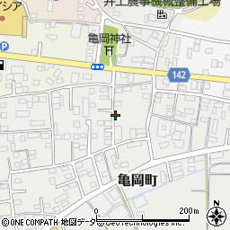 群馬県太田市亀岡町周辺の地図