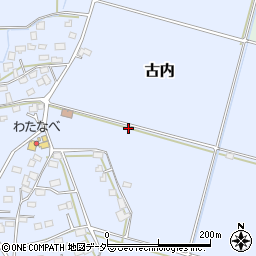 茨城県筑西市古内周辺の地図