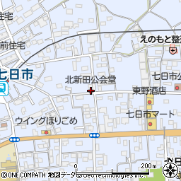 北新田公会堂周辺の地図