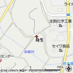 茨城県筑西市舟生周辺の地図