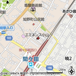 間々田駅西公共駐輪場周辺の地図