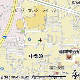 群馬県藤岡市中栗須375-5周辺の地図