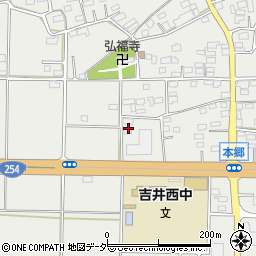 群馬県高崎市吉井町本郷598-1周辺の地図