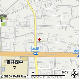 群馬県高崎市吉井町本郷256周辺の地図
