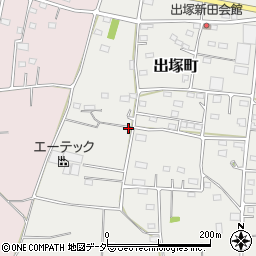 群馬県太田市出塚町周辺の地図