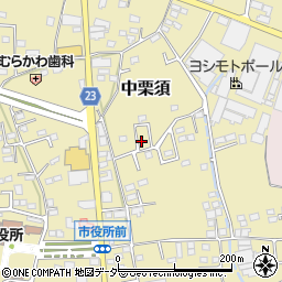 群馬県藤岡市中栗須216周辺の地図