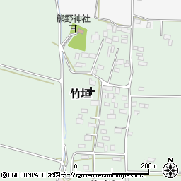 茨城県筑西市竹垣周辺の地図