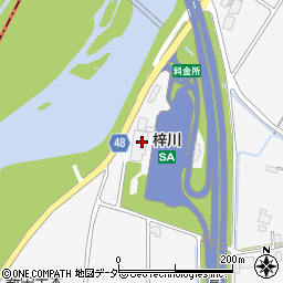 デイリーヤマザキ長野道梓川ＳＡ下り店周辺の地図