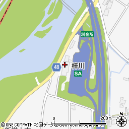 長野自動車道　梓川ＳＡ下り周辺の地図