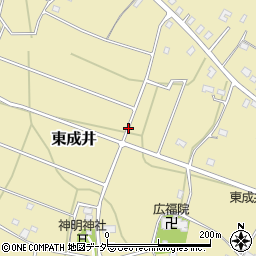 茨城県石岡市東成井周辺の地図