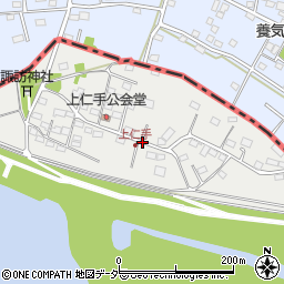 埼玉県本庄市上仁手周辺の地図