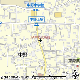JA中野支所前周辺の地図