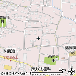 群馬県藤岡市下栗須1050-1周辺の地図