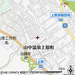 石川県加賀市山中温泉上原町カ123周辺の地図