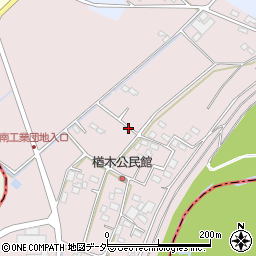 栃木県小山市楢木周辺の地図