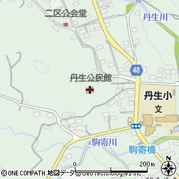 丹生公民館周辺の地図