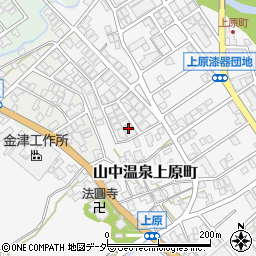 石川県加賀市山中温泉上原町カ176周辺の地図