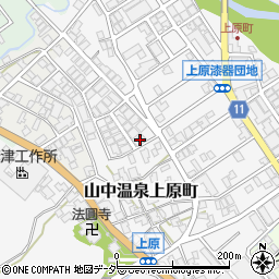 石川県加賀市山中温泉上原町カ168周辺の地図