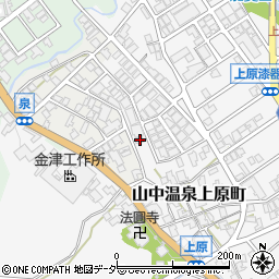 石川県加賀市山中温泉上原町カ208周辺の地図