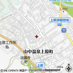 石川県加賀市山中温泉上原町カ169周辺の地図