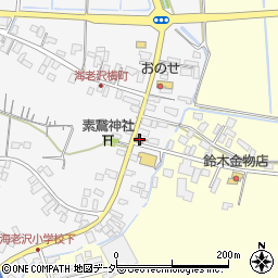 海老沢郵便局周辺の地図