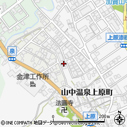 石川県加賀市山中温泉上原町カ207周辺の地図