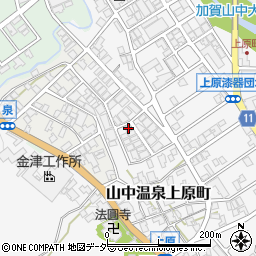 石川県加賀市山中温泉上原町カ172周辺の地図