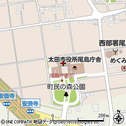 太田市役所　尾島庁舎文化財課周辺の地図