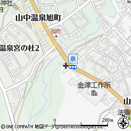 石川県加賀市山中温泉上原町イ1-2周辺の地図