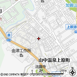 石川県加賀市山中温泉上原町カ206周辺の地図