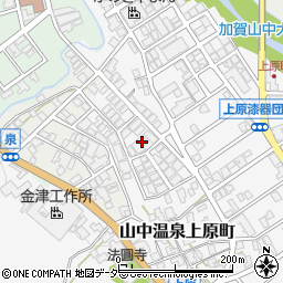 石川県加賀市山中温泉上原町カ周辺の地図