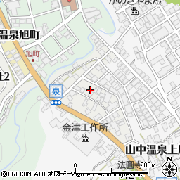 石川県加賀市山中温泉泉町周辺の地図
