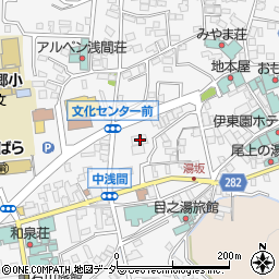 松本市浅間温泉会館周辺の地図