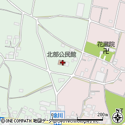 板倉町役場　北部公民館周辺の地図
