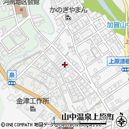石川県加賀市山中温泉上原町カ199周辺の地図