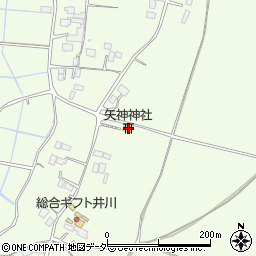 矢神神社周辺の地図