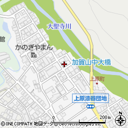 石川県加賀市漆器団地周辺の地図