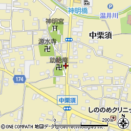 群馬県藤岡市中栗須609周辺の地図