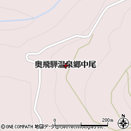 岐阜県高山市奥飛騨温泉郷中尾周辺の地図