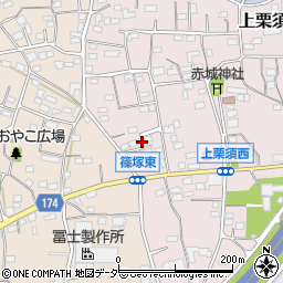 群馬県藤岡市上栗須296-19周辺の地図