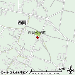 西岡公民館周辺の地図