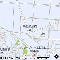 馬庭公民館周辺の地図