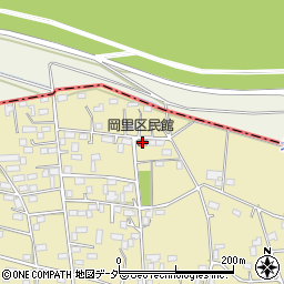 岡里区民館周辺の地図