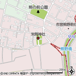 米岡神社周辺の地図