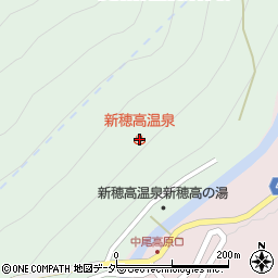新穂高温泉（奥飛騨温泉郷）周辺の地図